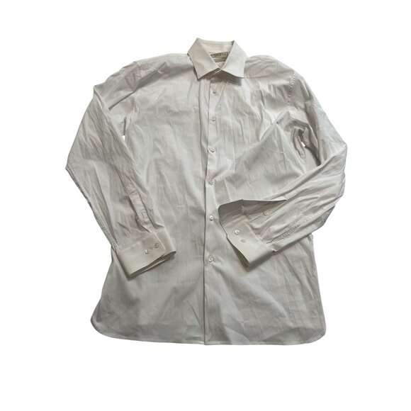 Burberry Modern Fit Button Front Shirt in White - Picture 1 of 6